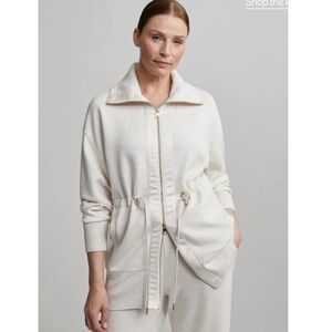 VARLEY Ridgefield Longline Zip Through
Jacket Ivory Marl XS